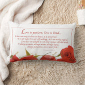 Coussin Rectangle L'amour est une rose rouge patiente (Couverture)