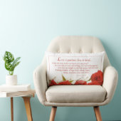 Coussin Rectangle L'amour est une rose rouge patiente (Chaise)
