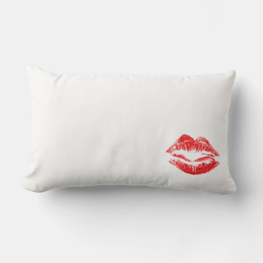 Coussin Rectangle L'amour, se bécote, des baisers, lèvres (Recto)