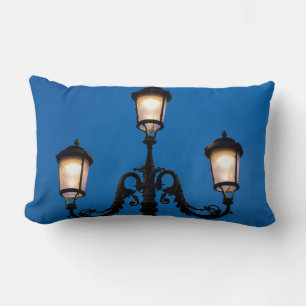 Coussin Rectangle Lampe allumée la nuit, Venise