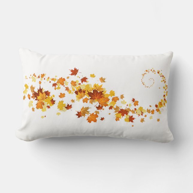 Coussin Rectangle Lancer des feuilles d'automne (Recto)