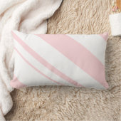 Coussin Rectangle Lancer l'oreiller en bande rose et blanc (Couverture)