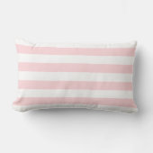 Coussin Rectangle Lancer l'oreiller rose et blanc bande (Recto)