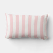 Coussin Rectangle Lancer l'oreiller rose et blanc bande (Verso)