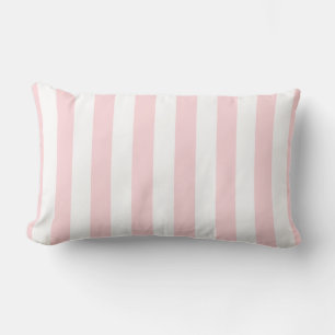 Coussin Rectangle Lancer l'oreiller rose et blanc bande