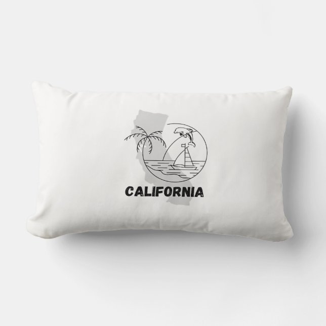 Coussin Rectangle Lancez Pillow california (Recto)
