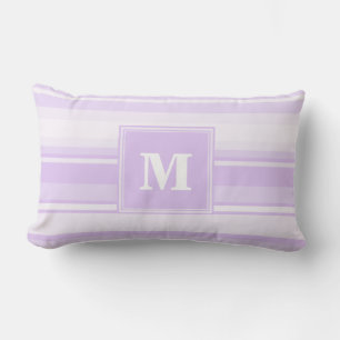 Coussin Rectangle Landes lilas monogrammes