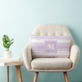 Coussin Rectangle Landes violettes de chardon monogramme (Chaise)