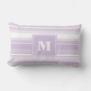 Coussin Rectangle Landes violettes de chardon monogramme