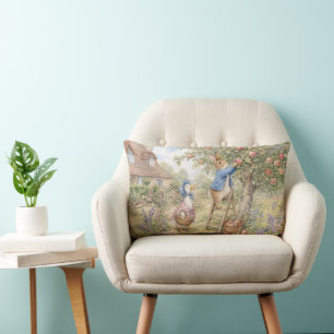 Coussin Rectangle Lapin canard classique cueillant des pommes