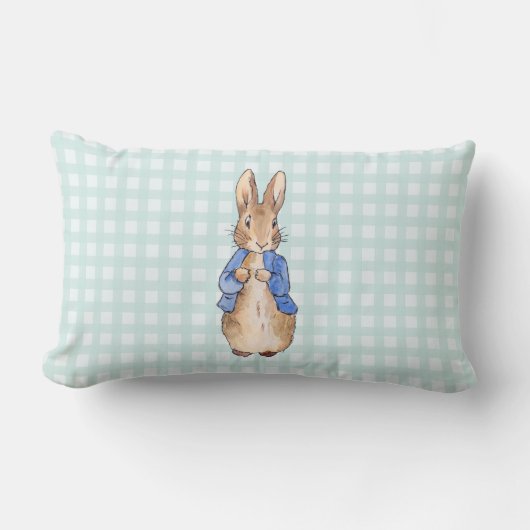 Coussin Rectangle Lapin classique en veste bleue (Recto)