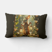 Coussin Rectangle Lapin dans la forêt enchantée (Verso)