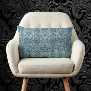 Coussin Rectangle Lapin Frère par William Morris Motif de textile bl