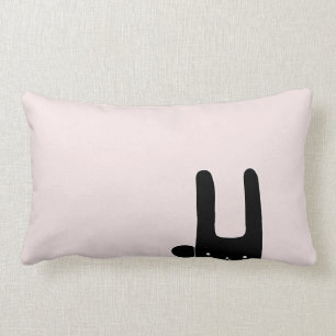 Coussin Rectangle lapin noir