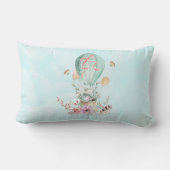 Coussin Rectangle Lapin Whimsical équitation dans un ballon à air ch (Verso)
