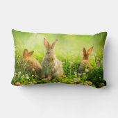 Coussin Rectangle Lapins de Pâques (Verso)