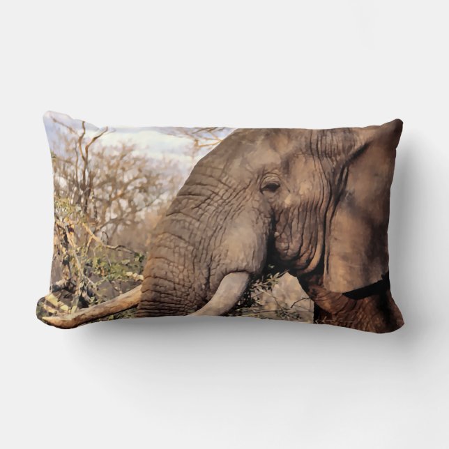 Coussin Rectangle L'Art des Amateurs d'éléphants (Recto)