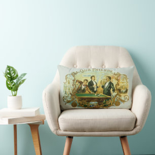Coussin Rectangle L'art des étiquettes de cigare vintage, Club Frien