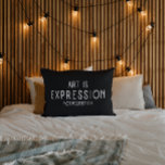 Coussin Rectangle L'Art Est L'Expression Pas L'Oreiller À Jets Parfa<br><div class="desc">Express-toi avec ceci,  "L'art est l'expression pas la perfection" oreiller jetés noir et blanc! Sac fourre-tout correspondant disponible ! De grands cadeaux pour les artistes !</div>