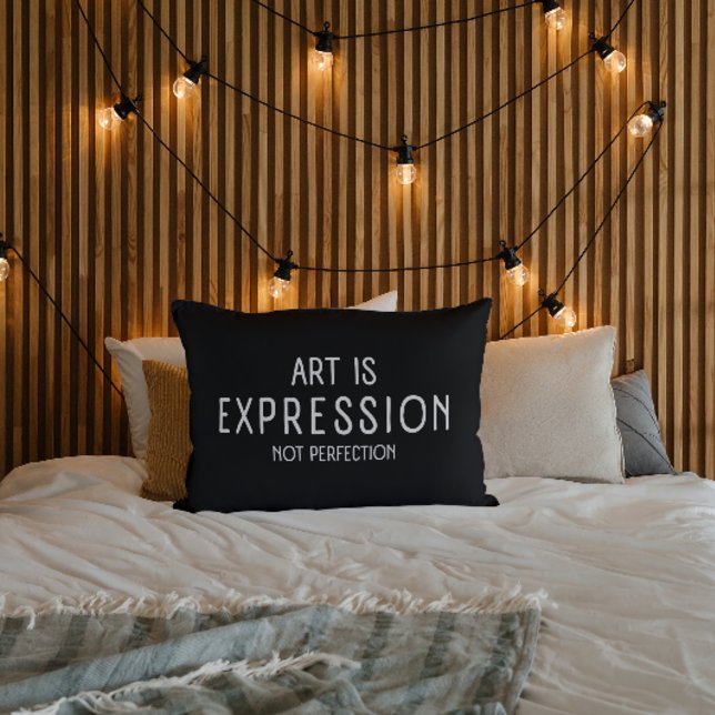 Coussin Rectangle L'Art Est L'Expression Pas L'Oreiller À Jets Parfa (Créateur téléchargé)