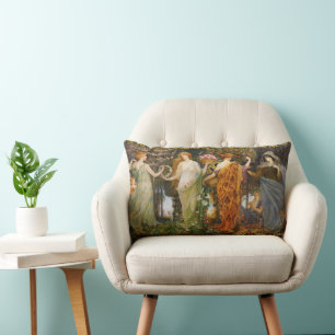 Coussin Rectangle L'art floral divin des quatre saisons victorien vi