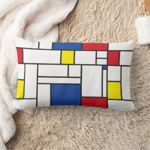 Coussin Rectangle L'Art Moderne Mondrialiste Minimaliste Géométriq