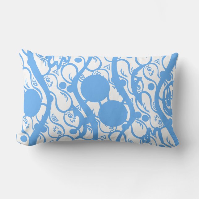 Coussin Rectangle Larve Bleue (Recto)