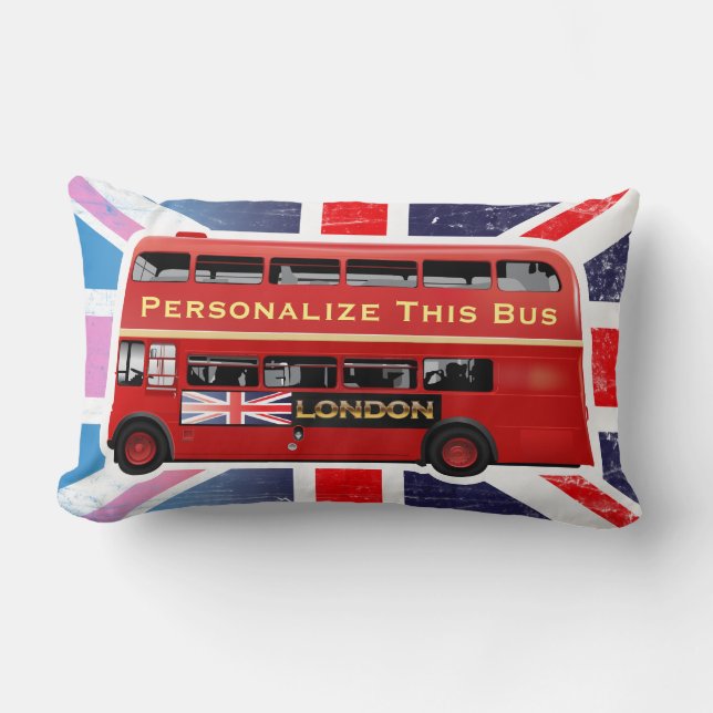 Coussin Rectangle L'autobus à  impériale rouge de Londres (Recto)