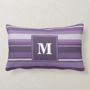 Coussin Rectangle Lavande monogramme