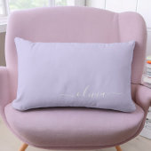 Coussin Rectangle Lavande Purple Girl Script Monogramme Nom Moderne