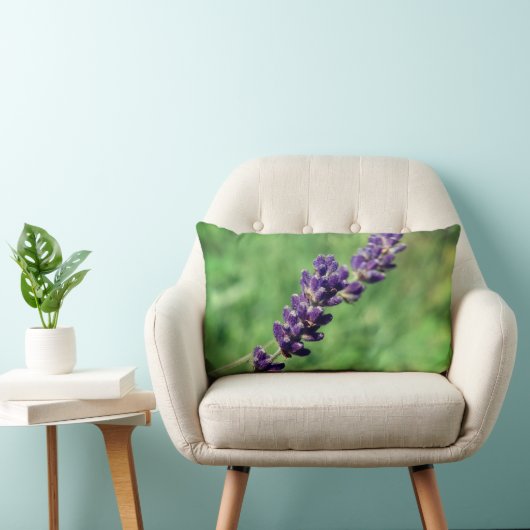 Coussin Rectangle Lavender Stalk Photo Lumbar Cushion (Chaise)