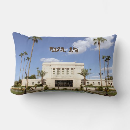 Coussin Rectangle lds mesa arizona temple mormon photo (Recto)