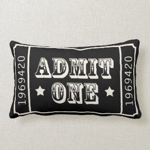 Coussin Rectangle Le billet de théâtre lunatique de cirque admette