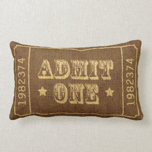 Coussin Rectangle Le billet de théâtre lunatique de cirque admette