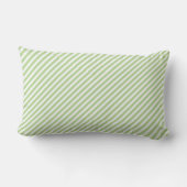 Coussin Rectangle Le blanc vert clair barre le monogramme vert (Verso)