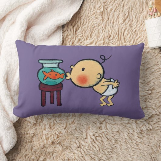 Coussin Rectangle Le bocal à poissons embrasse le poisson rouge (Couverture)