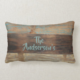 Coussin Rectangle Le bois affligé par Faux, ajoutent la date d'est