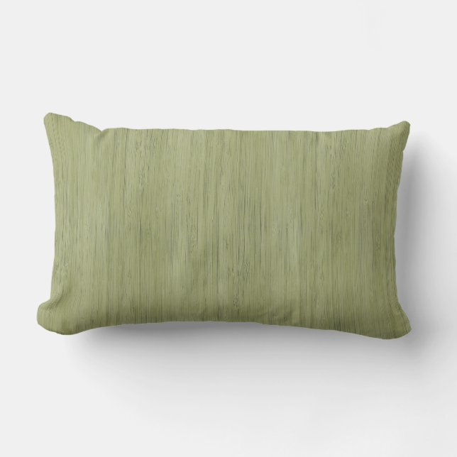 Coussin Rectangle Le bois de bambou vert mousse (Recto)