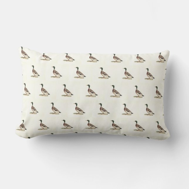Coussin Rectangle Le canard colvert ou sauvage (Anas platyrhynchos) (Recto)