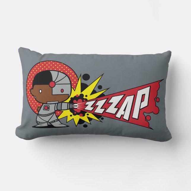 Coussin Rectangle Le canon Cybernétique de Chibi Cyborg (Recto)