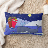 Coussin Rectangle Le capitaine Kayak sauvé par une baleine (Couverture)