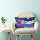 Coussin Rectangle Le capitaine Kayak sauvé par une baleine (Chaise)