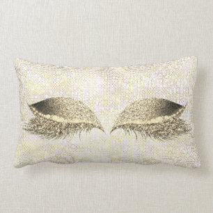 Coussin Rectangle Le charme blanc de parties scintillantes de sépia