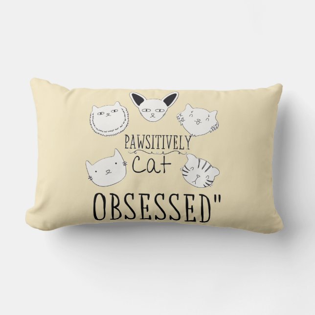 Coussin Rectangle Le chat "pécheresse" observé (Recto)