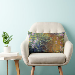 Coussin Rectangle Le chemin à travers les iris par Claude Monet