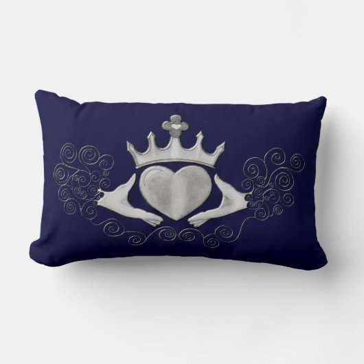 Coussin Rectangle Le Claddagh (Argent) (Recto)
