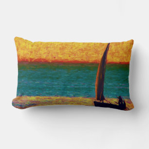 Coussin Rectangle Le destin de pêche de bateau de bain du destin