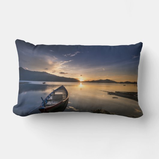 Coussin Rectangle Le destin de pêche de bateau de bain du destin (Recto)
