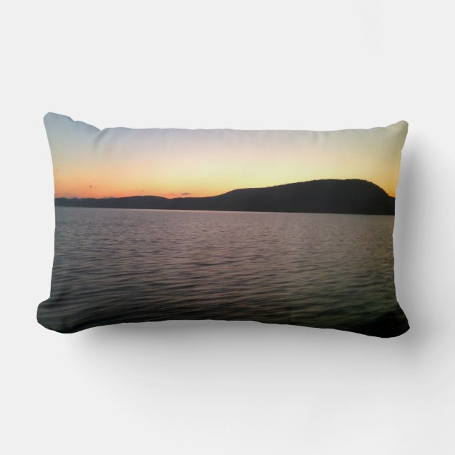 Coussin Rectangle Le fleuve Hudson/coussin moderne de jet de rayures (Recto)