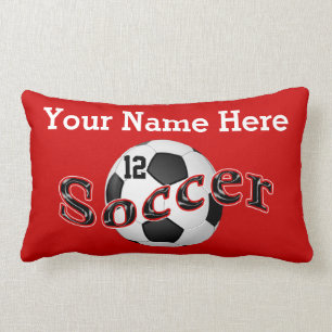 Coussin Rectangle Le football personnalisé repose VOTRE NOM et